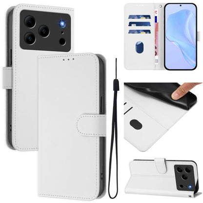 Skin Feel Solid Color Leather Phone Case with Lanyard, For Doogee Note 56 / Note 56 Pro, For Doogee Note 59 / Note 59 Pro, For Doogee N55 Plus