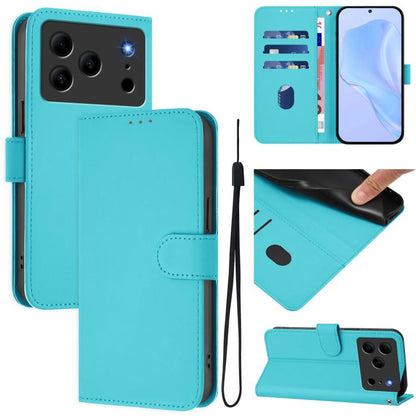 Skin Feel Solid Color Leather Phone Case with Lanyard, For Doogee Note 56 / Note 56 Pro, For Doogee Note 59 / Note 59 Pro, For Doogee N55 Plus