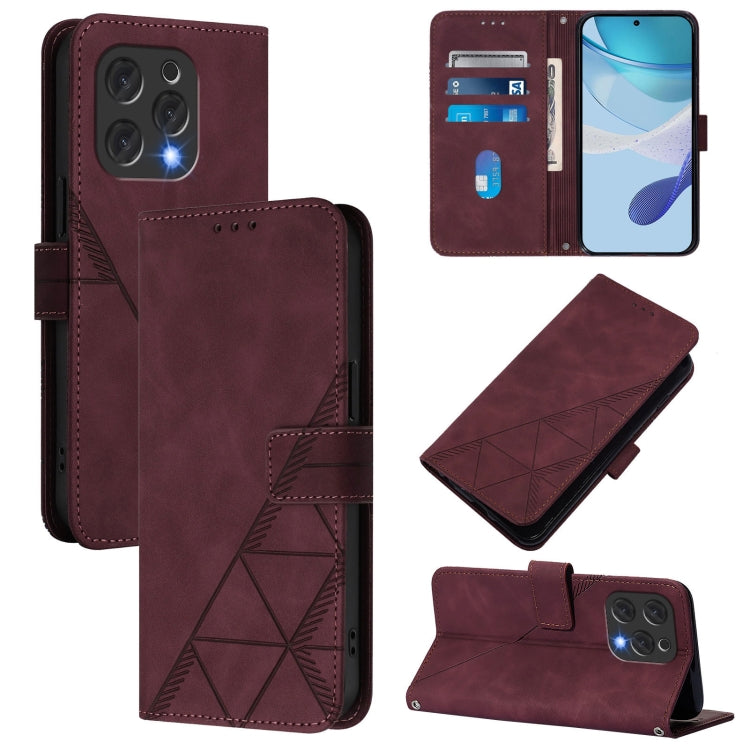 Crossbody 3D Embossed Flip Leather Phone Case, For Doogee Note 56 / Note 56 Pro, For Doogee N60 Pro, For Doogee Note 59 / Note 59 Pro, For Doogee N55 Plus