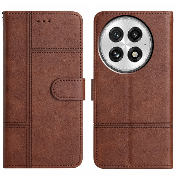 Cowhide Texture Stitching Leather Phone Case, For OnePlus Ace 6, For OnePlus 15, For OnePlus Nord 5, For OnePlus Nord CE5, For OnePlus 13