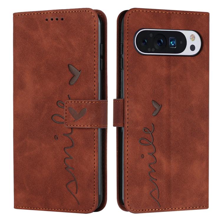 Skin Feel Heart Embossed Leather Phone Case with Long Lanyard, For Google Pixel 11a, For Google Pixel 11 Pro XL, For Google Pixel 11 / 11 Pro, For Google Pixel 10a, For Google Pixel 10 Pro XL, For Google Pixel 10 / 10 Pro, For Google Pixel 9a