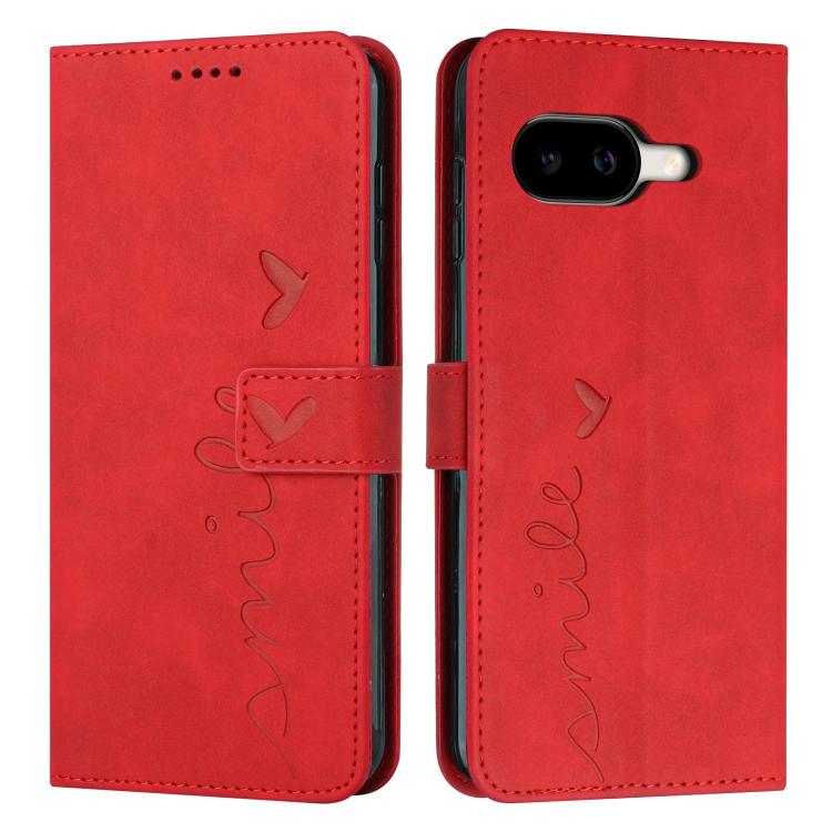 Skin Feel Heart Embossed Leather Phone Case with Long Lanyard, For Google Pixel 11a, For Google Pixel 11 Pro XL, For Google Pixel 11 / 11 Pro, For Google Pixel 10a, For Google Pixel 10 Pro XL, For Google Pixel 10 / 10 Pro, For Google Pixel 9a