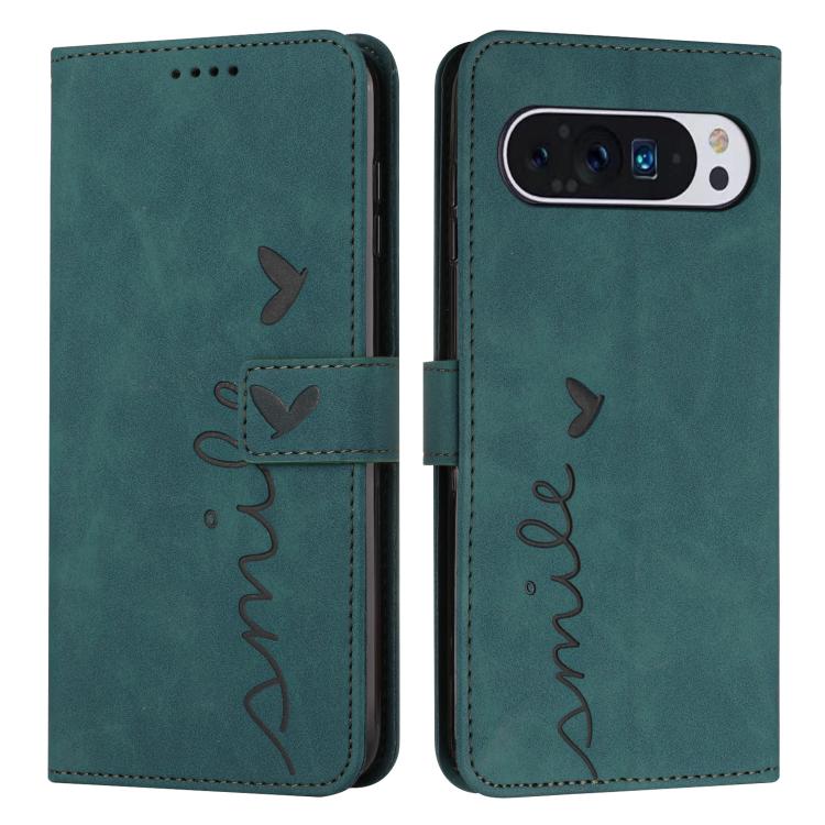 Skin Feel Heart Embossed Leather Phone Case with Long Lanyard, For Google Pixel 11a, For Google Pixel 11 Pro XL, For Google Pixel 11 / 11 Pro, For Google Pixel 10a, For Google Pixel 10 Pro XL, For Google Pixel 10 / 10 Pro, For Google Pixel 9a