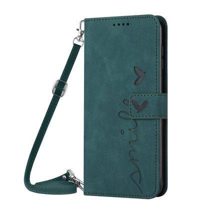 Skin Feel Heart Embossed Leather Phone Case with Long Lanyard, For Google Pixel 11a, For Google Pixel 11 Pro XL, For Google Pixel 11 / 11 Pro, For Google Pixel 10a, For Google Pixel 10 Pro XL, For Google Pixel 10 / 10 Pro, For Google Pixel 9a