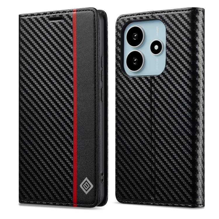 LC.IMEEKE Carbon Fiber Leather Phone Case, For Redmi Note 17 4G / 5G Global 169.7mm, For Redmi Note 17 Pro Max 5G Global 163.4mm, For Redmi Note 17 Pro 5G Global 163.5mm, For Redmi Note 15 Pro+ 5G Global 163.3mm, For Redmi Note 15 4G / 5G Global 164mm ...