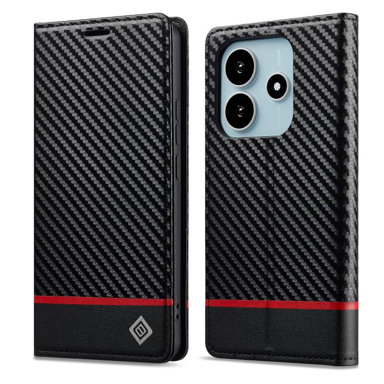 LC.IMEEKE Carbon Fiber Leather Phone Case, For Redmi Note 17 4G / 5G Global 169.7mm, For Redmi Note 17 Pro Max 5G Global 163.4mm, For Redmi Note 17 Pro 5G Global 163.5mm, For Redmi Note 15 Pro+ 5G Global 163.3mm, For Redmi Note 15 4G / 5G Global 164mm ...