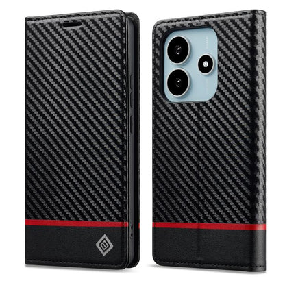 LC.IMEEKE Carbon Fiber Leather Phone Case, For Redmi Note 17 4G / 5G Global 169.7mm, For Redmi Note 17 Pro Max 5G Global 163.4mm, For Redmi Note 17 Pro 5G Global 163.5mm, For Redmi Note 15 Pro+ 5G Global 163.3mm, For Redmi Note 15 4G / 5G Global 164mm ...
