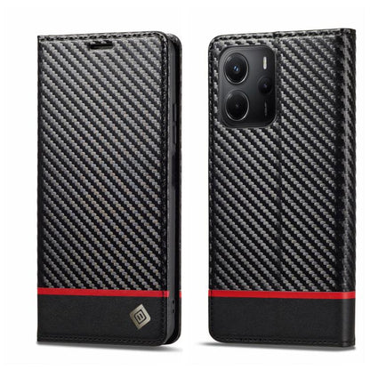 LC.IMEEKE Carbon Fiber Leather Phone Case, For Redmi Note 17 4G / 5G Global 169.7mm, For Redmi Note 17 Pro Max 5G Global 163.4mm, For Redmi Note 17 Pro 5G Global 163.5mm, For Redmi Note 15 Pro+ 5G Global 163.3mm, For Redmi Note 15 4G / 5G Global 164mm ...