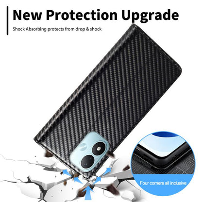 LC.IMEEKE Carbon Fiber Leather Phone Case, For Redmi Note 17 4G / 5G Global 169.7mm, For Redmi Note 17 Pro Max 5G Global 163.4mm, For Redmi Note 17 Pro 5G Global 163.5mm, For Redmi Note 15 Pro+ 5G Global 163.3mm, For Redmi Note 15 4G / 5G Global 164mm ...