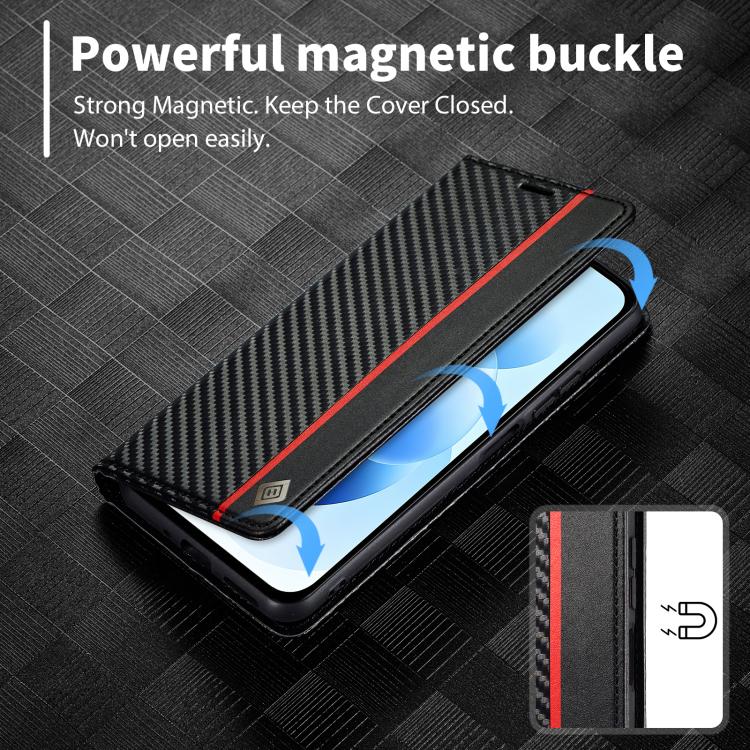 LC.IMEEKE Carbon Fiber Leather Phone Case, For Redmi Note 17 4G / 5G Global 169.7mm, For Redmi Note 17 Pro Max 5G Global 163.4mm, For Redmi Note 17 Pro 5G Global 163.5mm, For Redmi Note 15 Pro+ 5G Global 163.3mm, For Redmi Note 15 4G / 5G Global 164mm ...