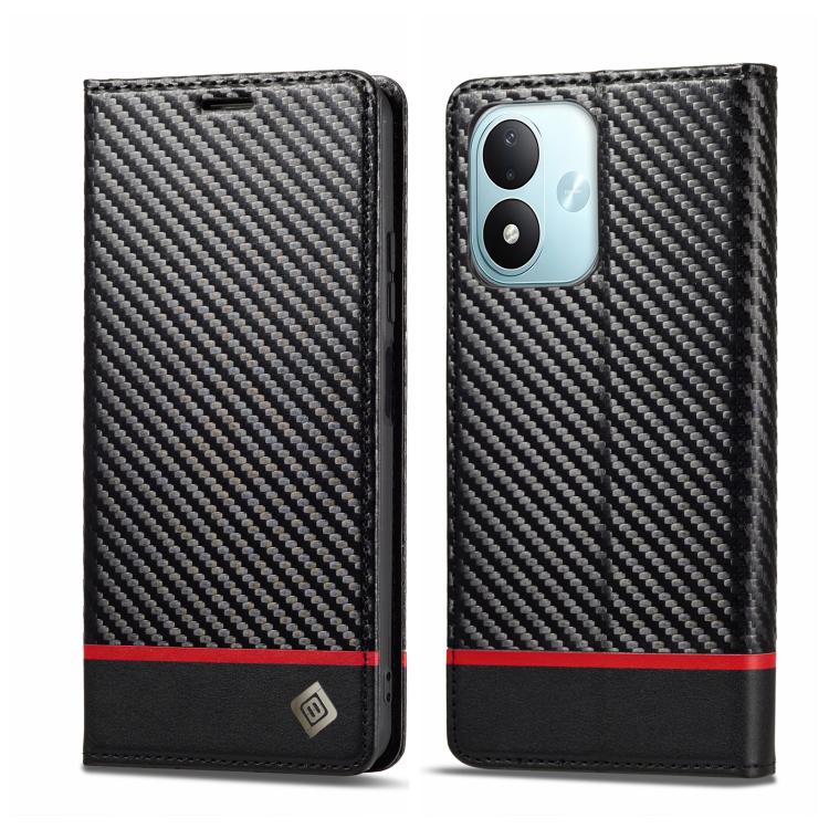 LC.IMEEKE Carbon Fiber Leather Phone Case, For Redmi Note 17 4G / 5G Global 169.7mm, For Redmi Note 17 Pro Max 5G Global 163.4mm, For Redmi Note 17 Pro 5G Global 163.5mm, For Redmi Note 15 Pro+ 5G Global 163.3mm, For Redmi Note 15 4G / 5G Global 164mm ...