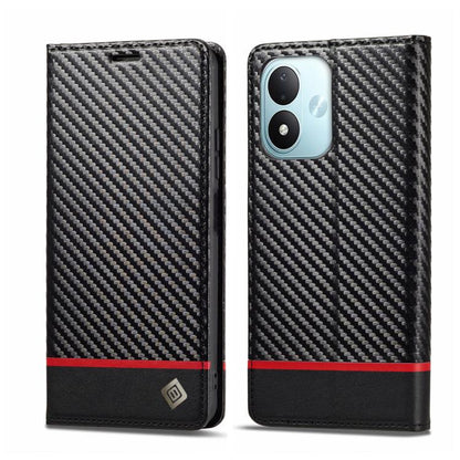LC.IMEEKE Carbon Fiber Leather Phone Case, For Redmi Note 17 4G / 5G Global 169.7mm, For Redmi Note 17 Pro Max 5G Global 163.4mm, For Redmi Note 17 Pro 5G Global 163.5mm, For Redmi Note 15 Pro+ 5G Global 163.3mm, For Redmi Note 15 4G / 5G Global 164mm ...