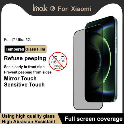 imak HD Full Screen Anti-spy Tempered Glass Protective Film, For Xiaomi 17 Ultra by Leica, For Xiaomi 17 Pro Max, For Xiaomi 17 / 17 Pro, For Xiaomi 15