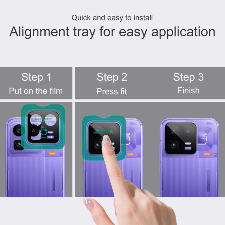 imak Black Version HD Glass Rear Camera Lens Film, Self-positioning Version, For Realme Neo8 5G, For Realme GT 7 / 7T Global, For Realme Neo7, For Realme GT7 Pro 5G
