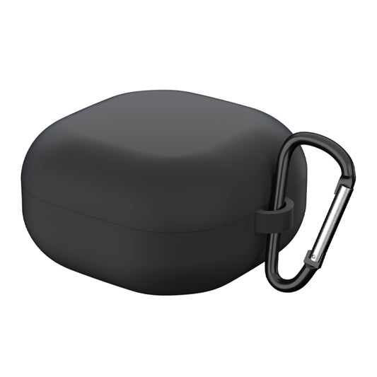 Black silicone protective earphone case with anti-fall hook for Galaxy Buds Live