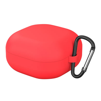 Red silicone protective earphone case with anti-fall hook for Galaxy Buds Live