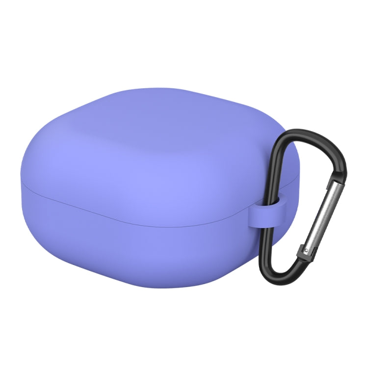 Light purple-blue protective earphone case with anti-fall hook for Samsung Galaxy Buds Live