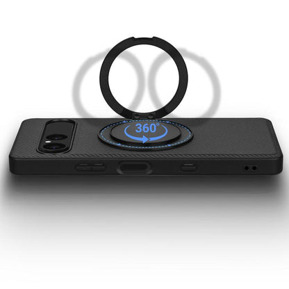 ViLi TCY Series Kevlar Leather Texture Rotating Holder Phone Case, For Sony Xperia 10 VII, For Sony Xperia 10 VI, For Sony Xperia 1 VI, For Sony Xperia 5 V, For Sony Xperia 1 V, For Sony Xperia 10 V, For Sony Xperia 5 IV, For Sony Xperia 1 IV          ...