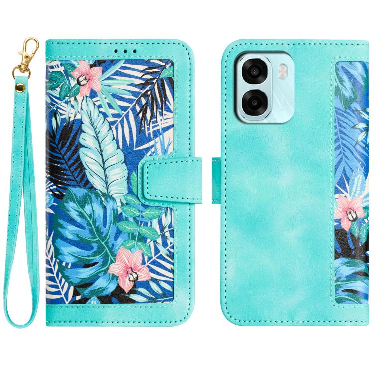 Floral Pattern Leather Phone Case with Lanyard, For OPPO Reno16 F / Reno16 FS 5G, For OPPO Reno16 / Reno16 Pro Global, For OPPO A6 Pro 5G, For OPPO Reno11 F, For OPPO Reno9 A