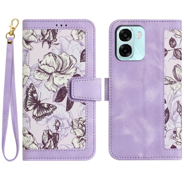 Floral Pattern Leather Phone Case with Lanyard, For OPPO Reno16 F / Reno16 FS 5G, For OPPO Reno16 / Reno16 Pro Global, For OPPO A6 Pro 5G, For OPPO Reno11 F, For OPPO Reno9 A