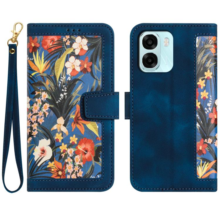 Floral Pattern Leather Phone Case with Lanyard, For OPPO Reno16 F / Reno16 FS 5G, For OPPO Reno16 / Reno16 Pro Global, For OPPO A6 Pro 5G, For OPPO Reno11 F, For OPPO Reno9 A
