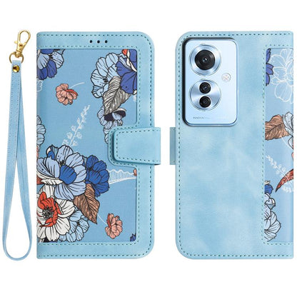 Floral Pattern Leather Phone Case with Lanyard, For OPPO Reno16 F / Reno16 FS 5G, For OPPO Reno16 / Reno16 Pro Global, For OPPO A6 Pro 5G, For OPPO Reno11 F, For OPPO Reno9 A