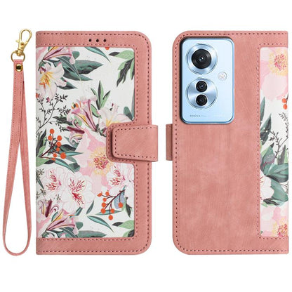 Floral Pattern Leather Phone Case with Lanyard, For OPPO Reno16 F / Reno16 FS 5G, For OPPO Reno16 / Reno16 Pro Global, For OPPO A6 Pro 5G, For OPPO Reno11 F, For OPPO Reno9 A