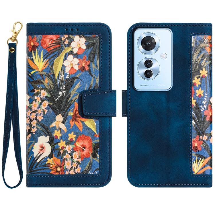 Floral Pattern Leather Phone Case with Lanyard, For OPPO Reno16 F / Reno16 FS 5G, For OPPO Reno16 / Reno16 Pro Global, For OPPO A6 Pro 5G, For OPPO Reno11 F, For OPPO Reno9 A