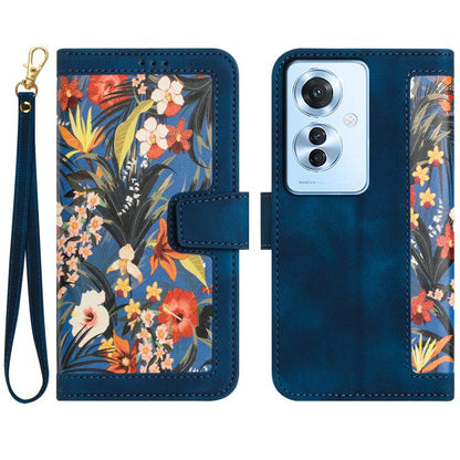 Floral Pattern Leather Phone Case with Lanyard, For OPPO Reno16 F / Reno16 FS 5G, For OPPO Reno16 / Reno16 Pro Global, For OPPO A6 Pro 5G, For OPPO Reno11 F, For OPPO Reno9 A