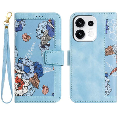 Floral Pattern Leather Phone Case with Lanyard, For OPPO Reno16 F / Reno16 FS 5G, For OPPO Reno16 / Reno16 Pro Global, For OPPO A6 Pro 5G, For OPPO Reno11 F, For OPPO Reno9 A