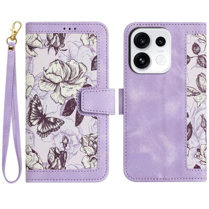 Floral Pattern Leather Phone Case with Lanyard, For OPPO Reno16 F / Reno16 FS 5G, For OPPO Reno16 / Reno16 Pro Global, For OPPO A6 Pro 5G, For OPPO Reno11 F, For OPPO Reno9 A