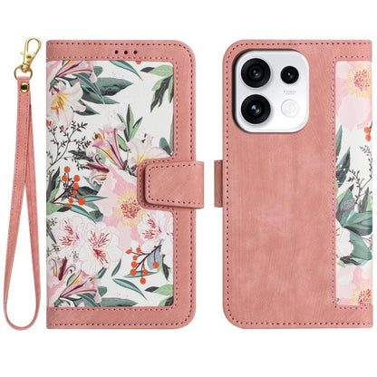 Floral Pattern Leather Phone Case with Lanyard, For OPPO Reno16 F / Reno16 FS 5G, For OPPO Reno16 / Reno16 Pro Global, For OPPO A6 Pro 5G, For OPPO Reno11 F, For OPPO Reno9 A