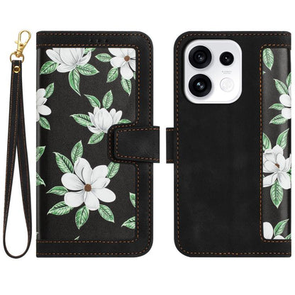 Floral Pattern Leather Phone Case with Lanyard, For OPPO Reno16 F / Reno16 FS 5G, For OPPO Reno16 / Reno16 Pro Global, For OPPO A6 Pro 5G, For OPPO Reno11 F, For OPPO Reno9 A