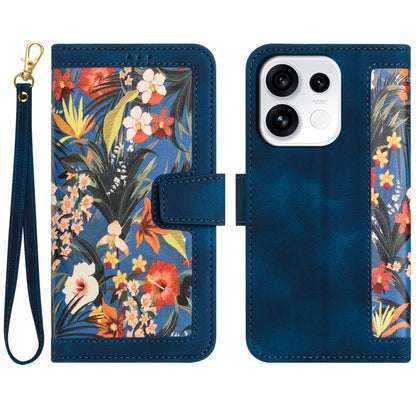 Floral Pattern Leather Phone Case with Lanyard, For OPPO Reno16 F / Reno16 FS 5G, For OPPO Reno16 / Reno16 Pro Global, For OPPO A6 Pro 5G, For OPPO Reno11 F, For OPPO Reno9 A