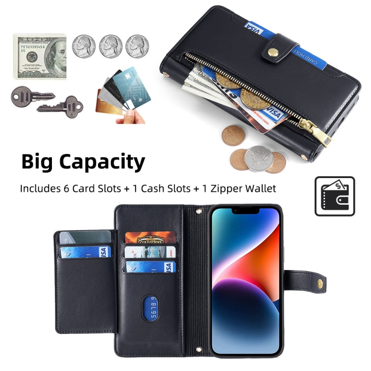 Sheep Texture Cross-body Zipper Wallet Leather Phone Case, For Redmi Note 14 5G, For Redmi Note 14 Pro 5G, For Redmi 14C 4G, For Redmi 13 4G