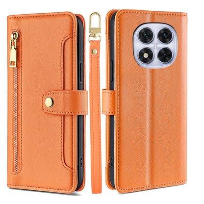Sheep Texture Cross-body Zipper Wallet Leather Phone Case, For Redmi Note 14 5G, For Redmi Note 14 Pro 5G, For Redmi 14C 4G, For Redmi 13 4G