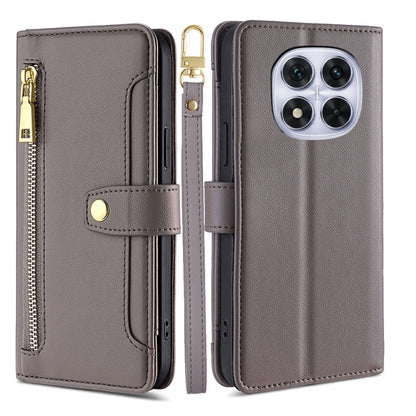 Sheep Texture Cross-body Zipper Wallet Leather Phone Case, For Redmi Note 14 5G, For Redmi Note 14 Pro 5G, For Redmi 14C 4G, For Redmi 13 4G
