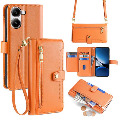 Sheep Texture Cross-body Zipper Wallet Leather Phone Case, For Redmi A7 Pro 171mm / Poco C85x 5G, For Redmi Turbo 5 Max 5G / Poco X8 Pro Max 5G, For Redmi Turbo 5 5G / Poco X8 Pro 5G, For Redmi K90 Pro Max 5G / Poco F8 Ultra                            ...
