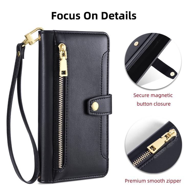 Sheep Texture Cross-body Zipper Wallet Leather Phone Case, For Redmi A7 Pro 171mm / Poco C85x 5G, For Redmi Turbo 5 Max 5G / Poco X8 Pro Max 5G, For Redmi Turbo 5 5G / Poco X8 Pro 5G, For Redmi K90 Pro Max 5G / Poco F8 Ultra                            ...