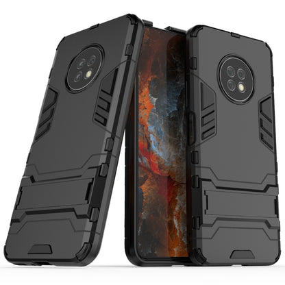 Dark gray shockproof phone case with rugged texture and camera protection