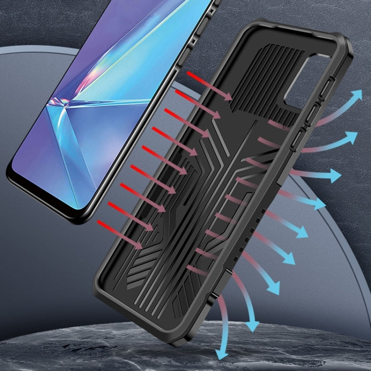 Shockproof protective phone case in black with vented rugged armor backplate