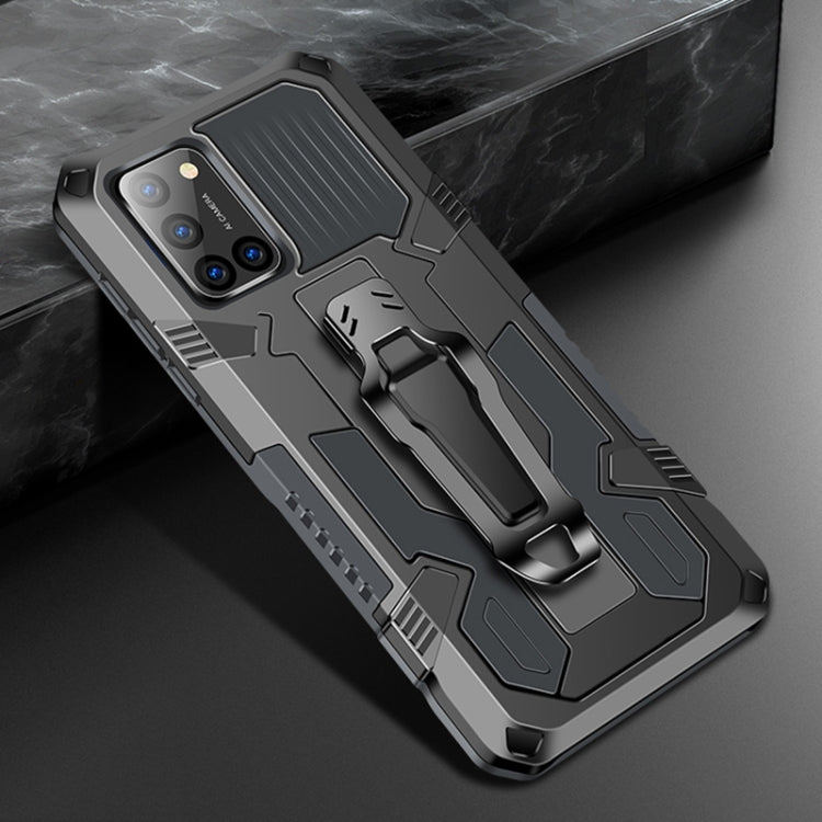 Shockproof protective phone case in dark gray and black with rugged armor frame