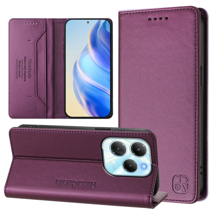 RC01 Dual-Folded Magnetic Suction RFID Leather Phone Case, For Infinix Note 40X 5G, For Infinix Note 40 5G, For Infinix GT 20 Pro 5G, For Infinix Note 40 Pro 4G / 5G, For Infinix Note 40 4G, For Infinix Hot 40 4G / Hot 40 Play, For Infinix Zero 30 4G  ...