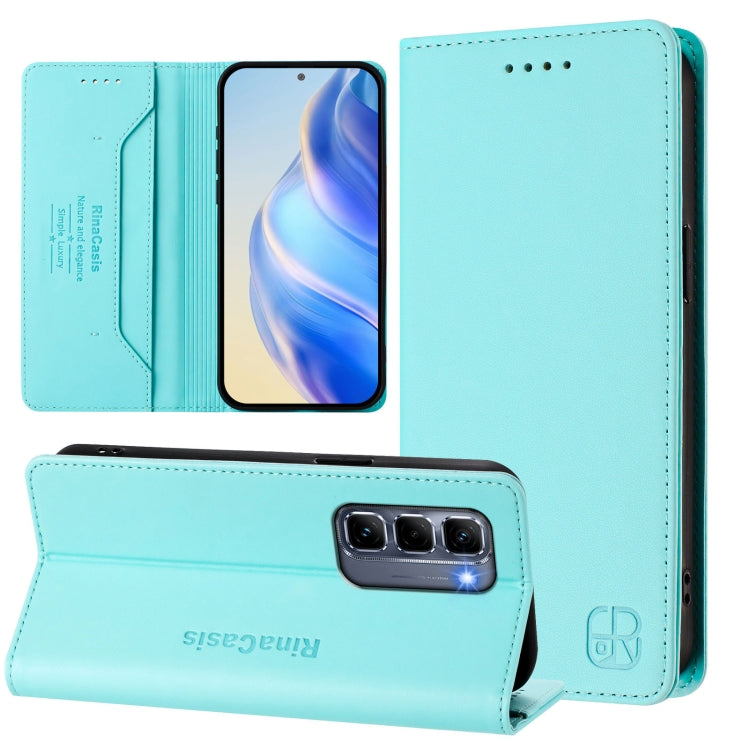 RC01 Dual-Folded Magnetic Suction RFID Leather Phone Case, For Infinix GT 50 Pro 5G, For Infinix Note Edge 5G, For Infinix Smart 20 4G, For Infinix Note 60 / 60 Pro, For Infinix Smart 10 Plus 4G, For Infinix Note 50s, For Infinix Hot 50i 5G / Smart 9 4...