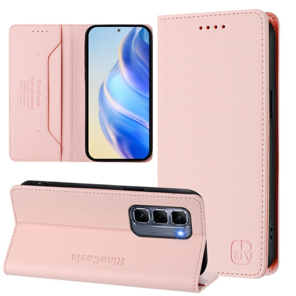 RC01 Dual-Folded Magnetic Suction RFID Leather Phone Case, For Infinix GT 50 Pro 5G, For Infinix Note Edge 5G, For Infinix Smart 20 4G, For Infinix Note 60 / 60 Pro, For Infinix Smart 10 Plus 4G, For Infinix Note 50s, For Infinix Hot 50i 5G / Smart 9 4...