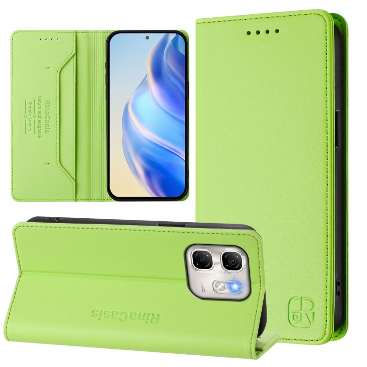 RC01 Dual-Folded Magnetic Suction RFID Leather Phone Case, For Infinix GT 50 Pro 5G, For Infinix Note Edge 5G, For Infinix Smart 20 4G, For Infinix Note 60 / 60 Pro, For Infinix Smart 10 Plus 4G, For Infinix Note 50s, For Infinix Hot 50i 5G / Smart 9 4...