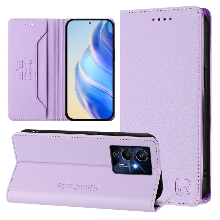 RC01 Dual-Folded Magnetic Suction RFID Leather Phone Case, For Infinix Zero 20, For Infinix Note 12 4G / 12 Pro 4G, For Infinix Smart 6 / 6 Plus / 6 HD, For Infinix Note 12 Pro 5G, For Infinix Hot 12 Play, For Infinix Hot 10T / Hot 10S X689            ...
