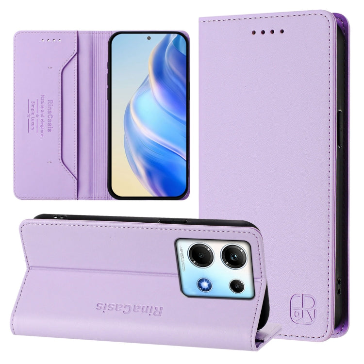 RC01 Dual-Folded Magnetic Suction RFID Leather Phone Case, For Infinix Note 30 4G / 5G, For Infinix Note 30 Pro 4G, For Infinix Note 30 VIP, For Infinix Hot 30i / X669, For Infinix Hot 30 4G, For Infinix Hot 20S / Hot 20 Pro, For Infinix Hot 20 5G     ...
