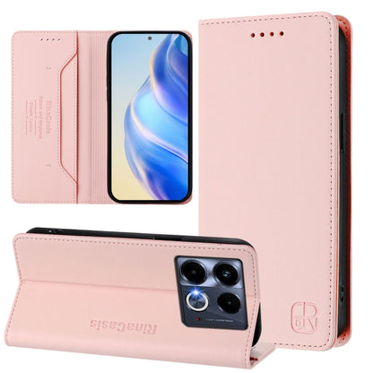 RC01 Dual-Folded Magnetic Suction RFID Leather Phone Case, For Infinix Note 40X 5G, For Infinix Note 40 5G, For Infinix GT 20 Pro 5G, For Infinix Note 40 Pro 4G / 5G, For Infinix Note 40 4G, For Infinix Hot 40 4G / Hot 40 Play, For Infinix Zero 30 4G  ...