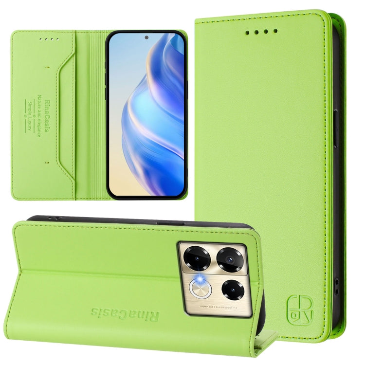 RC01 Dual-Folded Magnetic Suction RFID Leather Phone Case, For Infinix Note 40X 5G, For Infinix Note 40 5G, For Infinix GT 20 Pro 5G, For Infinix Note 40 Pro 4G / 5G, For Infinix Note 40 4G, For Infinix Hot 40 4G / Hot 40 Play, For Infinix Zero 30 4G  ...